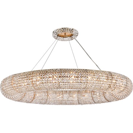 Elegant Lighting Paris 24 Light Brass Chandelier Clear Royal Cut Crystal 2114G59G/RC
